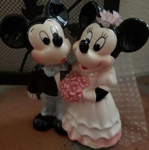 Vintage Micky and minnie ceramic bride and groom Japan
